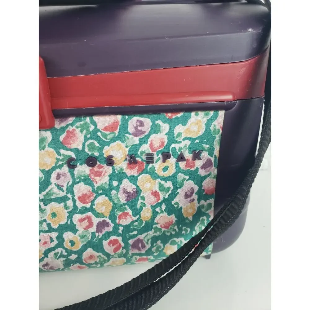 Vintage Cosmepak Floral Storage MakeUp Case Junior Cosmetic Travel Organizers